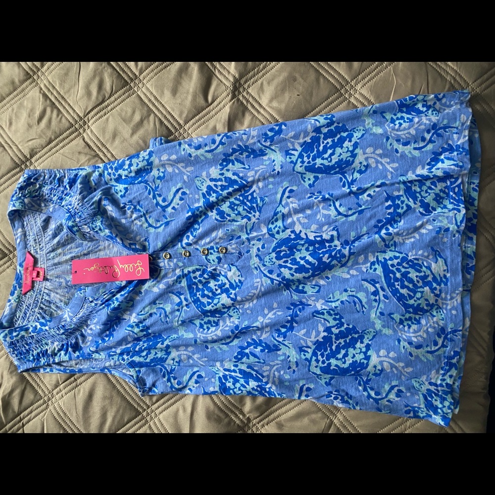 Lilly Pulitzer tank with turtle design NWT